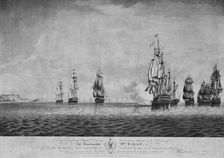 The Battle of the Saints c1795. Artist: John Goldar