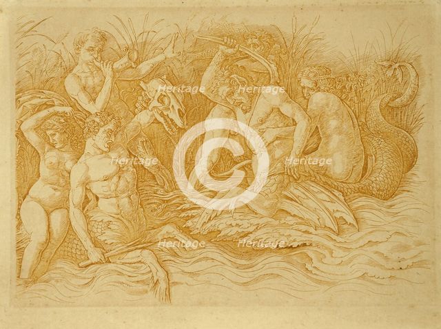 The Battle of the Sea Gods, 1493. Creator: Mantegna, Andrea (1431-1506).