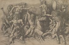 The Battle of the Sea Gods (Left portion of a frieze), ca. 1485-88. Creator: Andrea Mantegna