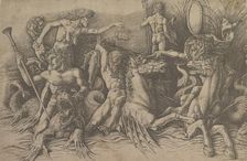 The Battle of the Sea Gods (Left portion of a frieze), ca. 1485-88. Creator: Andrea Mantegna