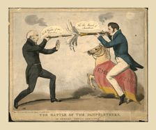 The Battle of the Pamphleteers. Or Newark versus Newcastle 1829. Creator: John Doyle