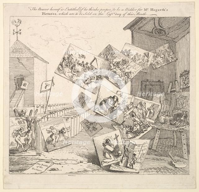 The Battle of the Pictures, 1745. Creator: William Hogarth.