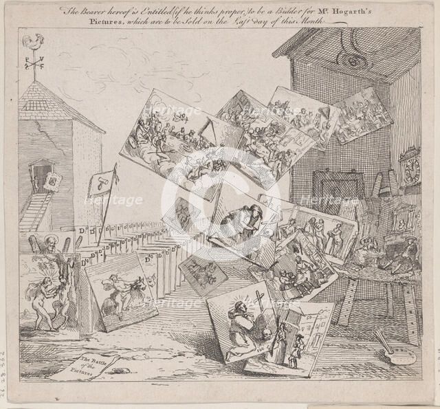 The Battle of the Pictures, 18th century., 18th century. Creator: William Hogarth.