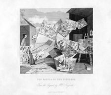 The Battle of the Pictures 19th century.Artist: William Hogarth