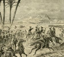The Battle of the Pyramids (1798), 1890. Creator: Unknown