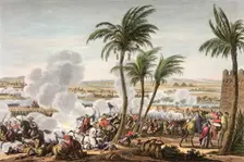 The Battle of the Pyramids, Egypt, 3 Thermidor, Year 6 (21 July 1798). Creator: Louis Francois Couche