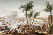 The Battle of the Pyramids, Egypt, 3 Thermidor, Year 6 (21 July 1798). Creator: Louis Francois Couche