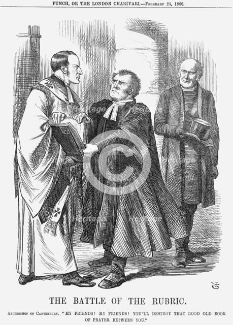 'The Battle of the Rubric', 1866. Artist: John Tenniel