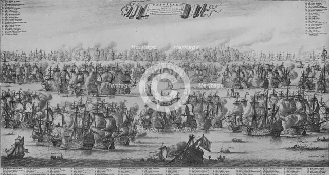 'The Battle of the Texel', c1700. Artist: Bastiaen Stopendael.