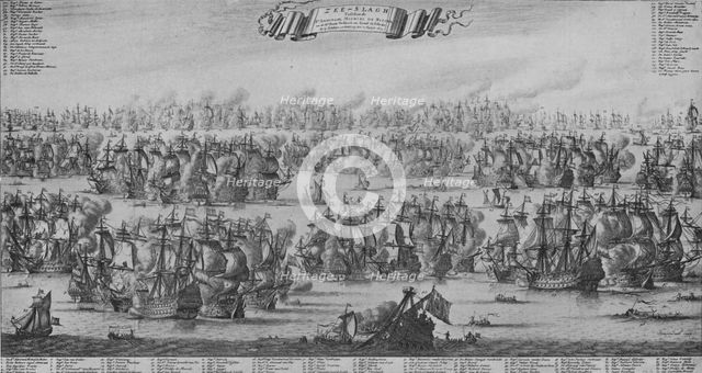 'The Battle of the Texel', c1700. Artist: Bastiaen Stopendael.