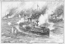 The Battle of the Yalu 1895, (1902). Artist: William Heysham Overend