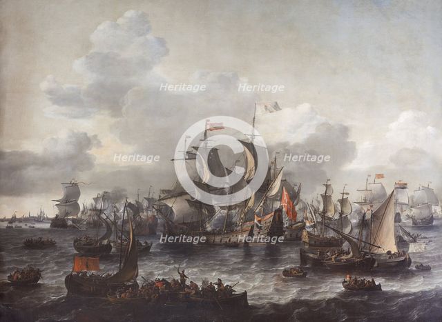 The Battle of the Zuider Zee, 1573, 1663. Creator: Jan Theunisz. Blanckerhoff.