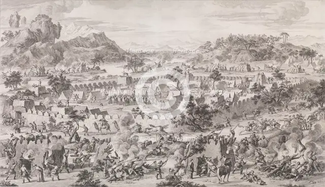 The Battle of Tonguzluq, 1773. Creator: Augustin de Saint-Aubin.