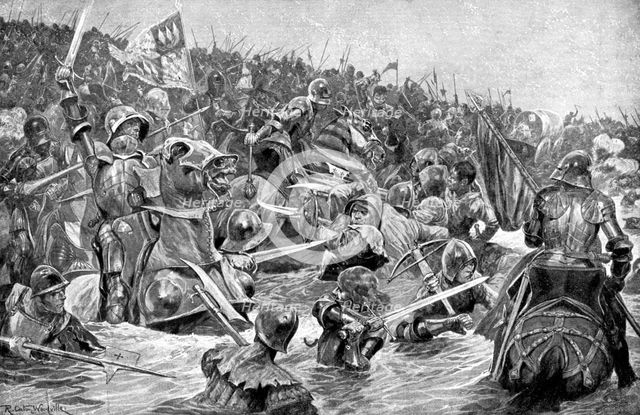 The Battle of Towton, 29 March 1461, (c1920). Artist: Unknown