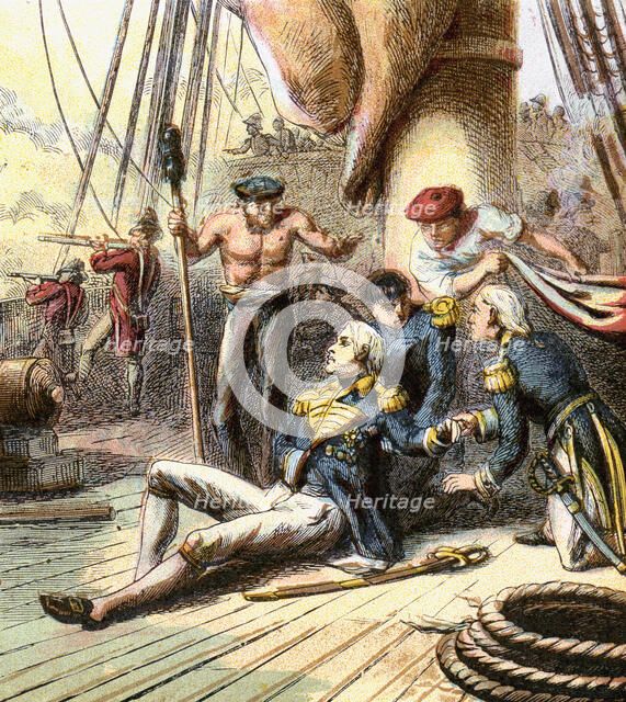 'The Battle of Trafalgar, 1805', (c1850s). Artist: Unknown