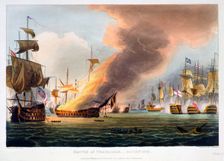 The Battle of Trafalgar, 21st October 1805 (1816). Creator: Thomas Sutherland