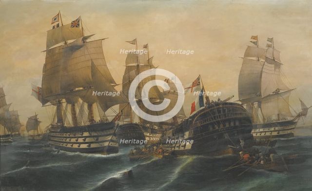 The Battle of Trafalgar. Artist: Volanakis, Constantinos (1837-1907)