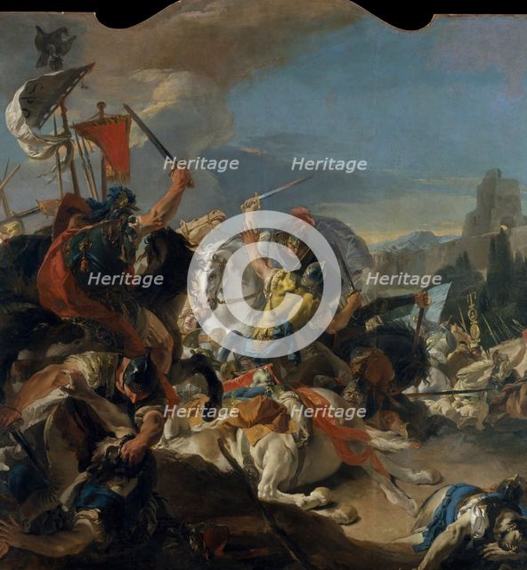 The Battle of Vercellae, 1725-29. Creator: Giovanni Battista Tiepolo.