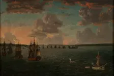 The Battle of Vyborg Bay on July 3, 1790, 1791. Creator: Schoultz, Johan Tietrich (1754-1807)