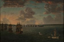 The Battle of Vyborg Bay on July 3, 1790, 1791. Creator: Schoultz, Johan Tietrich (1754-1807)