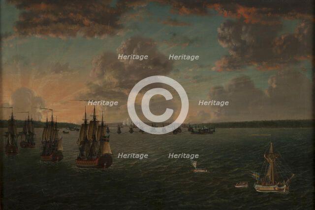 The Battle of Vyborg Bay on July 3, 1790, 1791. Creator: Schoultz, Johan Tietrich (1754-1807).
