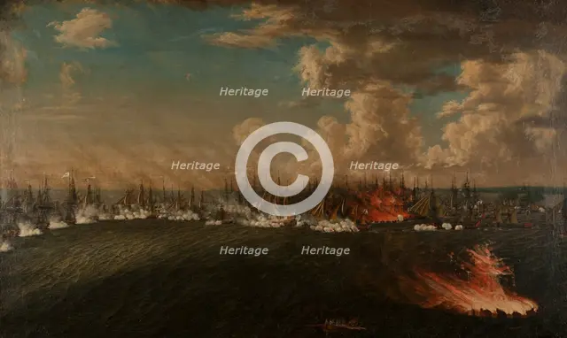 The Battle of Vyborg Bay on July 3, 1790, 1791. Creator: Schoultz, Johan Tietrich (1754-1807).