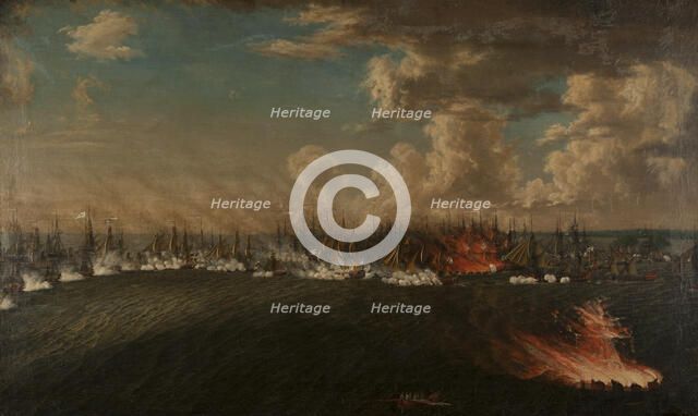 The Battle of Vyborg Bay on July 3, 1790, 1791. Creator: Schoultz, Johan Tietrich (1754-1807).