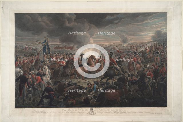 The Battle of Waterloo. Artist: Sauerweid, Alexander Ivanovich (1783-1844)