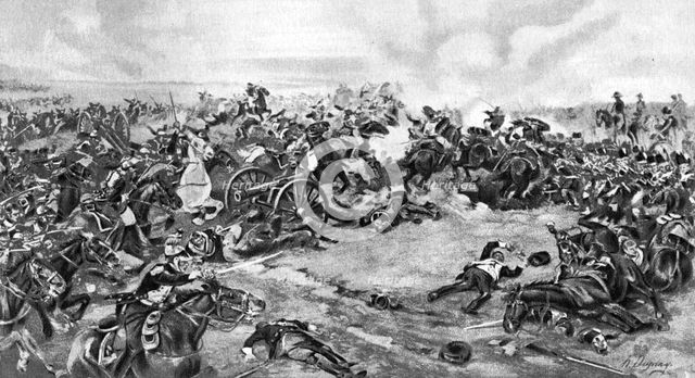 The Battle of Waterloo, fought on 18 June 1815, (1910). Artist: Unknown
