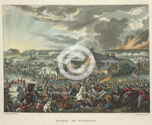 The Battle of Waterloo, June 18th 1815, (1819). Creator: William Heath.