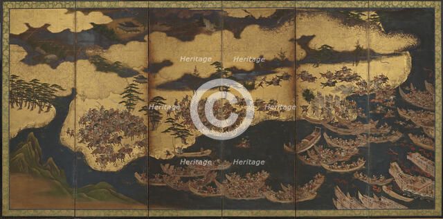 The Battle of Yashima, Early Edo period, 17th century. Creator: Unknown.