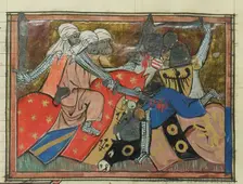 The Battle of Ager Sanguinis on June 28, 1119, 1337. Creator: Maître de Fauvel (active 1314-1340)