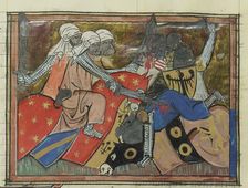 The Battle of Ager Sanguinis on June 28, 1119, 1337. Creator: Maître de Fauvel (active 1314-1340)