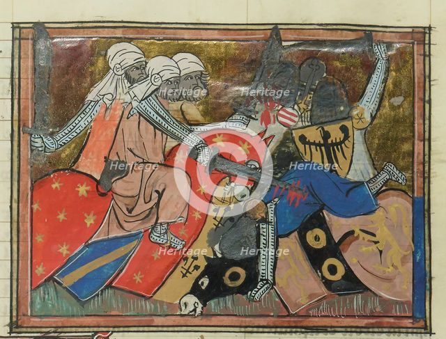 The Battle of Ager Sanguinis on June 28, 1119, 1337. Creator: Maître de Fauvel (active 1314-1340).