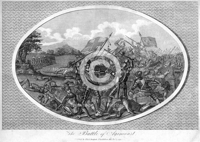 The Battle of Agincourt, 1415, (1792). Artist: Unknown