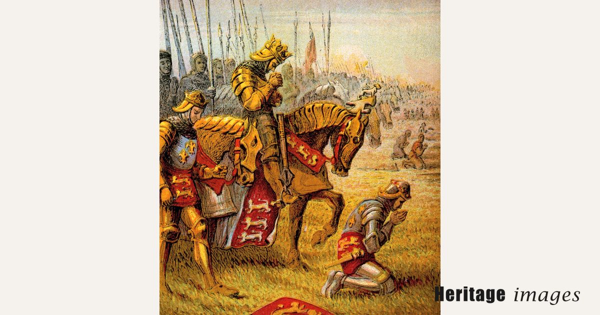 'The Battle Of Agincourt, 1415', (c1850). Artist: Unknown | Heritage Images