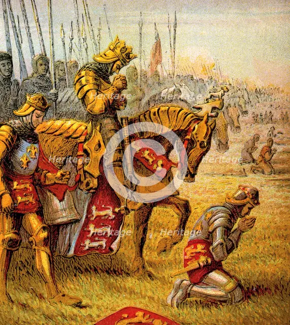 'The Battle Of Agincourt, 1415', (c1850). Artist: Unknown