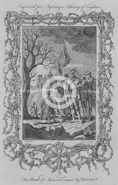 'The Battle of Agincourt named by Henry V', 1773.  Creator: Charles Grignion.