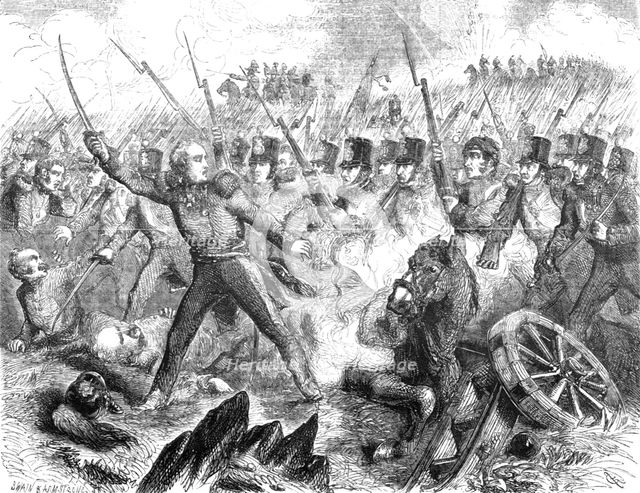 'The Battle of Alma: General Brown leading on the 23rd Regiment to the Russian Batteries', 1854. Creator: Unknown.