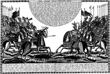 The Battle of Alexander the Great against King Porus, Lubok print, 1830s