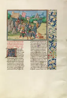 The Battle of Aljubarrota, 1385; Chroniques (Book Three), about 1480-1483. Creator: Master of the Soane Josephus