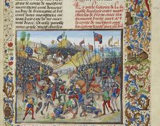 The Battle of Auray on 29 September 1364, ca 1470-1475. Creator: Liédet, Loyset (1420-1479)