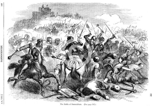 The Battle of Bannockburn, 24th June 1314. Artist: Unknown