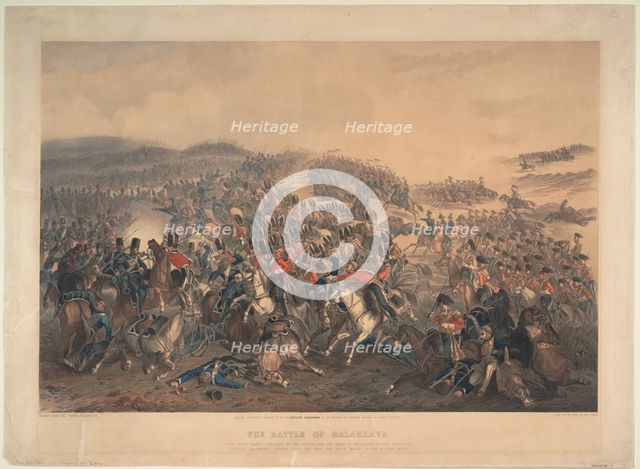 The Battle of Balaclava on 25 October 1854, 1855. Artist: Norie, Orlando (1832-1901)