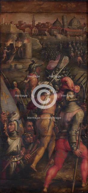 The Battle of Barbagianni near Pisa, 1563-1565. Artist: Vasari, Giorgio (1511-1574)