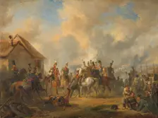 The Battle of Bautersem during the Ten Days Campaign, 1833. Creator: Nicolaas Pieneman