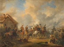 The Battle of Bautersem during the Ten Days Campaign, 1833. Creator: Nicolaas Pieneman