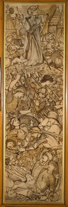 The Battle of Beth-Horon - Joshua Commanding the Sun and Moon to Stand Still, 1863. Creator: Sir Edward Coley Burne-Jones