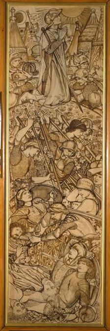 The Battle of Beth-Horon - Joshua Commanding the Sun and Moon to Stand Still, 1863. Creator: Sir Edward Coley Burne-Jones