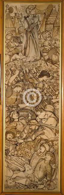 The Battle of Beth-Horon - Joshua Commanding the Sun and Moon to Stand Still, 1863. Creator: Sir Edward Coley Burne-Jones.